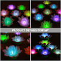 Miniatyrbillede 2 af 5: 2 stk. Lilla LED Flydende Lotus Lys Vandtæt Solar Pool Nøkkerose Flydende Lygte Lotus Blomst til Have Pool Dekoration
