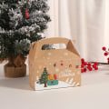 Miniatyrbilde 6 av 8: 4 stk Kakeboksform God Jul Godisbokser Poser Jul C one size C one size
