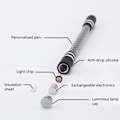 Miniatyrbild 4 av 5: Fingerspinnande penna Dekompression Roterande penna Färgglada LED-lampor Bra balansprestanda för studentbarn vuxenpresenter null - A