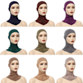 Miniatyrbilde 2 av 5: Enfarget undersjal Hijab-hette Justerbar Stretchy Turban Ful A26 ONESIZE A26 ONESIZE