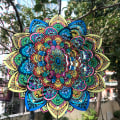 Miniatyrbillede 2 af 5: 1 stk 30*38cm 3D farverig vindsnurre mandala sammenklappelig
