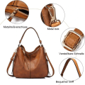 Pikkukuva 2 / 5: Brunt Nahka Messenger Large Naisten Brunt Nahka Messenger Kahva PU-laukku Olka Casual Bag