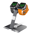 Miniatyrbillede 1 af 5: Power Hållare Base Laddningsställ för Apple-Watch 1/2/3/4/5/SE Dubbel Smartwatch Dockningsfäste