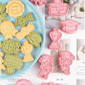 Miniatyrbillede 4 af 8: 8 stk. Grattis Graduation Cookie ter Biscuit Form Press Plast Rød one size Red one size