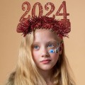 Miniatyrbilde 3 av 8: 2024 Gott Nytt År Hodebånd Glitter Stjerne Paljett Hårbøyle del Grønn one size Green one size