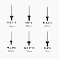 Pikkukuva 5 / 5: 120x Blindniitti Alumiini M2.4-M4 Dome-Head Pop-niitti Valikoimasetti Nit-Kit Nageldrag För Möbel Sortiment-Kit