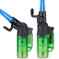 Miniatyrbillede 2 af 5: Vindafvisende letvægts plast genanvendelig luftet butan oppustelig lighter rød