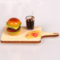 Miniatyrbilde 2 av 5: 1:12 Miniatyr Dukkehus Hamburger Cola Kopp Pommes Frites Rask for Dol