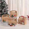 Miniatyrbilde 3 av 8: 4 stk Kakeboksform God Jul Godisbokser Poser Jul C one size C one size