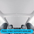 Pikkukuva 7 / 11: Auringonsuojat Teslan Model 3 Auringonkatolle Highland 2024 Model Y 2021-23 Jääkangas Solki Auringon Varjo Lasin Etu Taka Kattoluukku Tarvike gray Model Y
