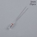 Miniatyrbillede 1 af 5: 25 STK 5 mm 4 mm 3 mm Klar 12V Mini Pære af hvede risløg Switchc 25Pcs 3MM 25Pcs 3MM
