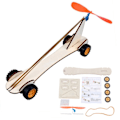 Pikkukuva 1 / 5: STEM-lelu Gummiband Power Car -kokoonpanolelu, opettavainen tiede, valkoinen, yksi koko White one size