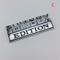 Pikkukuva 1 / 5: 1X 3D ABS-emblem SHITBOX EDITION -merkki Bilsvans sidodekal Silver-Black