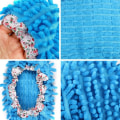 Miniatyrbillede 5 af 5: Mop-tøfler, 3 par multifunktionelle mikrofiber støvmopp sko Rengøringstøfler til hjemmet