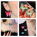 Pikkukuva 2 / 5: Örhängen Halsband Hänge Form Butterfly Crystal
