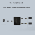 Miniatyrbillede 5 af 11: HDMI-kompatibel switch splitter 4k 60hz 1 ind 2 ud til dobbelte skærme TV-computer 1 til 2-vejs HDMI-kompatibel adapter