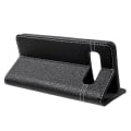 Miniatyrbilde 3 av 5: Gebei Etui i ekte lær med litchi-struktur for Samsung Galaxy S10 med kortholder - Svart