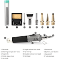 Miniatyrbild 4 av 5: Butan Lödkolv - 10 i 1 Gaslödkolv Kit Professionell Självantändning Multipurpose för Reparation Smyckestillverkning Lödningsmodell PCB-kort.