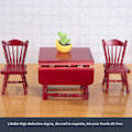 Miniatyrbild 4 av 11: Dukkhus Miniatyrstol/Matbord Ekologisk Målad för Dukkhusmöbler DIY Rollspel Tillbehör Barnleksak M null - A