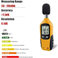 Miniatyrbillede 2 af 5: ThreeH Digital lydmåler 30-130dB LCD baggrundsbelyst display høj nøjagtighedsmåling til hjemmet, fabrikken, klasseværelset, støjende naboer
