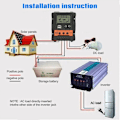 Miniatyrbillede 3 af 5: Solar Charge Controller PWM 30A 12V/24V med LCD & Dobbelt USB til Solpanel
