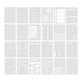 Pikkukuva 3 / 5: Pistepistepäiväkirjan suunnittelijan tee-se-itse-mallit Ultimate Productivity Journal -kalenterien kaavain Luettelot Kirjaimet Numerot 24 kpl