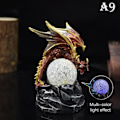 Miniatyrbilde 8 av 8: Fargeskiftende Lava Resin Base Dragon Statyer Luminescent Holy Dr A6 onesize A6 onesize