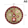 Miniatyrbilde 1 av 8: Juletrærskjørt Tecknad Santa Claus Snømann Xmas Tre Skjørt A6 one size A6 one size