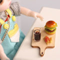Miniatyrbilde 4 av 5: 1:12 Miniatyr Dukkehus Hamburger Cola Kopp Pommes Frites Rask for Dol