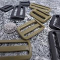 Miniatyrbild 4 av 5: 2st Tri Glide Slider Ladder Lock Spännen ARMY GREEN 5.0MM Army Green 5.0mm