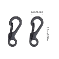Miniatyrbild 5 av 5: Minilegering Karbinhake Klämma Tiny Spring Snap Hook Karbinhakar Zinklegering Mini Paracord Krok Nyckelring Klaps EDC för nyckelring 30PCS