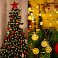 Miniatyrbillede 2 af 5: Solar julelys, varmt hvidt, 30 LED, 6,5 m, solkugle, vandtæt