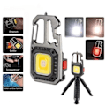 Miniatyrbillede 2 af 5: Pro Multifunktionel COB Arbejdslys LED Lommelygte USB Genopladelig Sort CDQ
