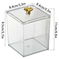 Miniatyrbillede 7 af 7: Organizer Badrumsburk Förvaringslåda för bomullspinne S Transparent one size Transparent one size