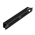 Miniatyrbillede 1 af 5: 19-tommer 1U-skabsstativ gennemgående 24-ports CAT6-patchpanel RJ45 netværkskabeladapter Keystone Jack Modulær distribution