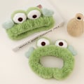 Miniatyrbilde 3 av 5: Herlige Frog Eyes Hodebånd Myk plysj innpakket for kvinner Vask F A1