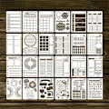 Pikkukuva 1 / 5: Pistepistepäiväkirjan suunnittelijan tee-se-itse-mallit Ultimate Productivity Journal -kalenterien kaavain Luettelot Kirjaimet Numerot 24 kpl