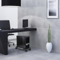 Miniatyrbilde 5 av 5: CPU-stativ PC-vogn Datamaskin CPU-holder Tårnstativ med 4 hjul Svart