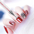 Miniatyrbilde 5 av 8: 1. dobbeltsidig prikkepenn Rhinestone Picker voksblyant neglekunst Hvit one size White one size