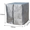Pikkukuva 2 / 4: 1000L IBC-säiliön suojus, pakkassuoja, UV-suoja, IBC-säiliön suojapeite vetoketjulla, 120 x 100 x 116 cm (hopea)