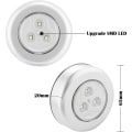 Miniatyrbilde 2 av 5: Nattlys LED-lampa 6-pack Självhäftande LED-spotlampa Extra belysning för skåp