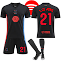 Pikkukuva 1 / 2: FC Barcelonan vieraspelipaita 2024-25 sukat mukaan lukien, lapset & aikuiset, nro 21 De Jong No.21 F.DE JONG 20