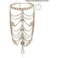 Miniatyrbillede 5 af 5: 2 stk Multi Chain Beach Tofsar Anklet Chain Armband Barfota Sandaler Fot Smycken