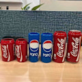 Miniatyrbillede 2 af 2: Silikone Cola Cover Cola Kan drikkebeskyttelsesovertræk Cola Cup Cover, Rød, 355ml