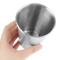 Miniatyrbillede 7 af 8: 1 ST Praktiske rustfrie stål kopper Miniglas til vinport Sølv 350ml Silver 350ml