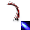 Miniatyrbillede 4 af 11: 10 stk. DC12V 5mm LED-lys Forudkablede LED'er Små 18 cm Lang Ledning Optoelektroniske Lys Hvid