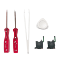 Miniatyrbilde 1 av 5: 6-i-1 Reparationsverktøysett for spillkontrollere 3D Analog Joystick Sensor Vippbryter for Cross Y-skrutrekker + pinsett for NS Swicth Black