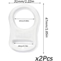 Miniatyrbillede 5 af 5: 2 stk silikone ringadapter, sutteklipsadapter, til sut