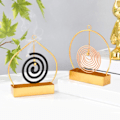 Miniatyrbillede 3 af 5: Metallhjerte Rund Håndholdt Myggespolholder Røgelseholder B