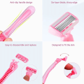 Miniatyrbilde 3 av 5: Engangsbarberhøvel for kvinner med glatte barberblad for multifunksjonell epilator (rosa)